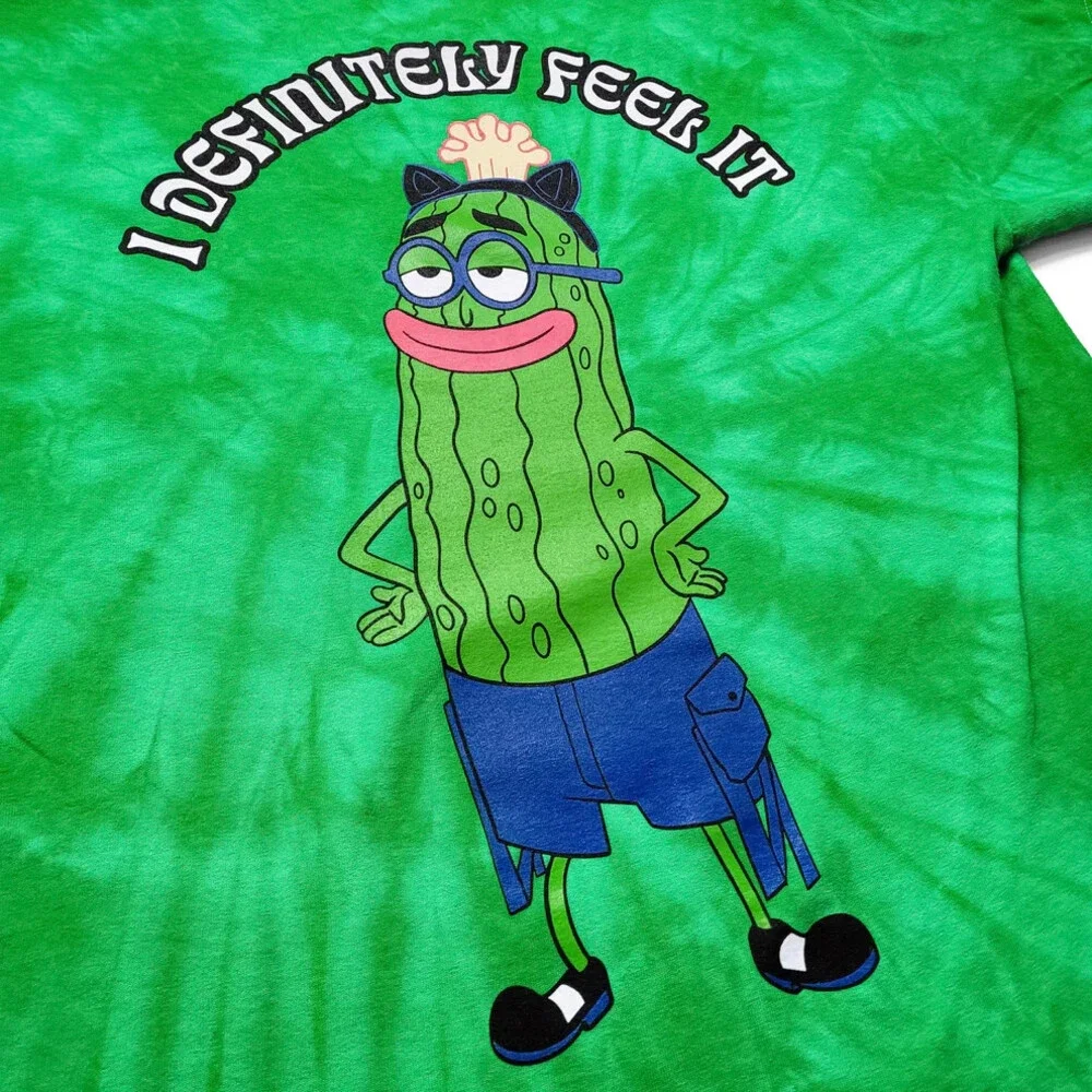 ALLEYCVT - KEVIN THE SEA PICKLE TIE DYE TEE Size Large L Green Tie Dye